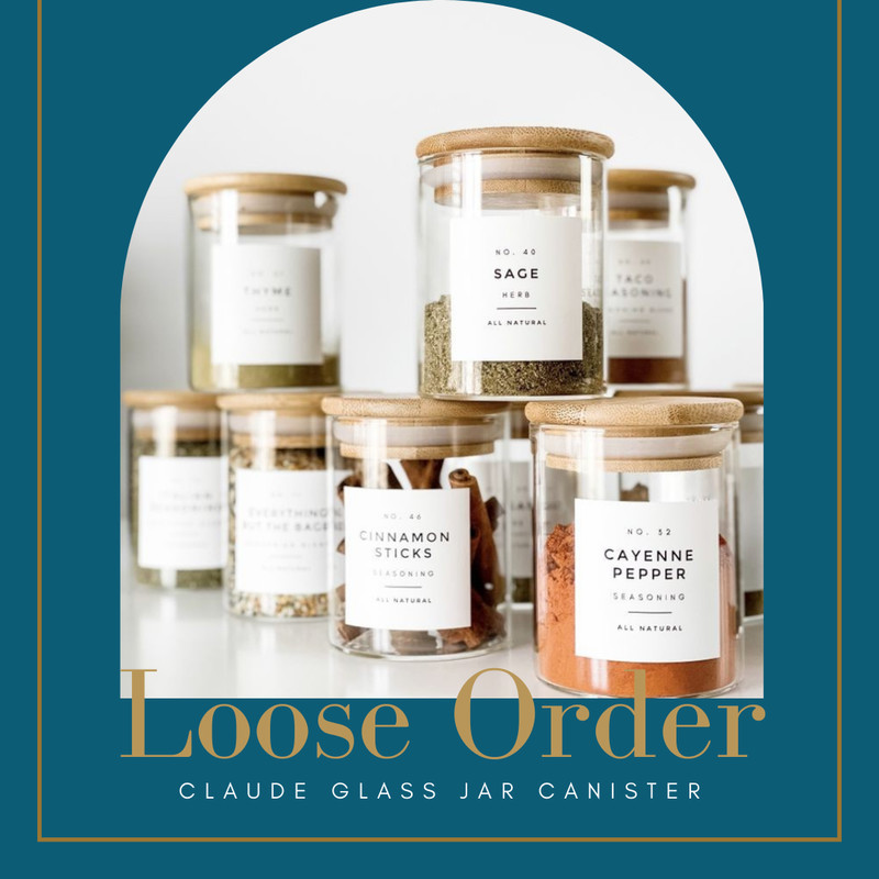 POOL ORDER CLAUDE GLASS JAR CANISTER LOOSE PROMO !