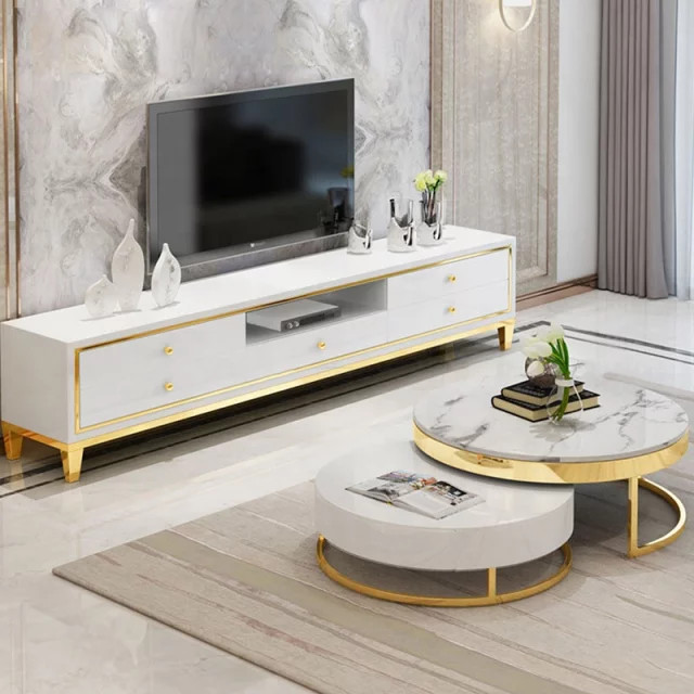 BUY NOW! EMMA MARBLE TV CONSOLE TABLE