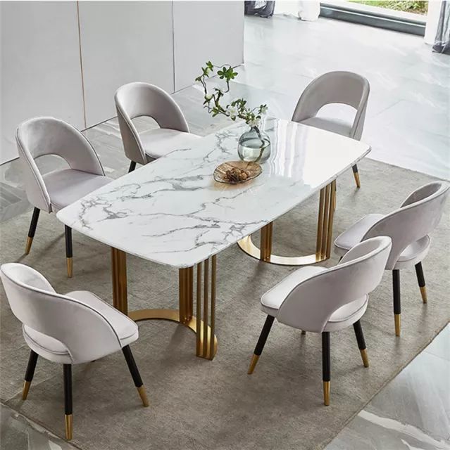BUY NOW! NELISSA MARBLE DINING TABLE 6 & 8 SEATER