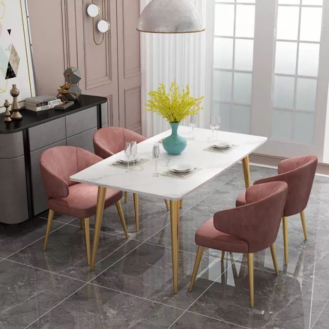 BUY NOW! EMILIA MARBLE DINING TABLE 4 SEATER - SQUARE